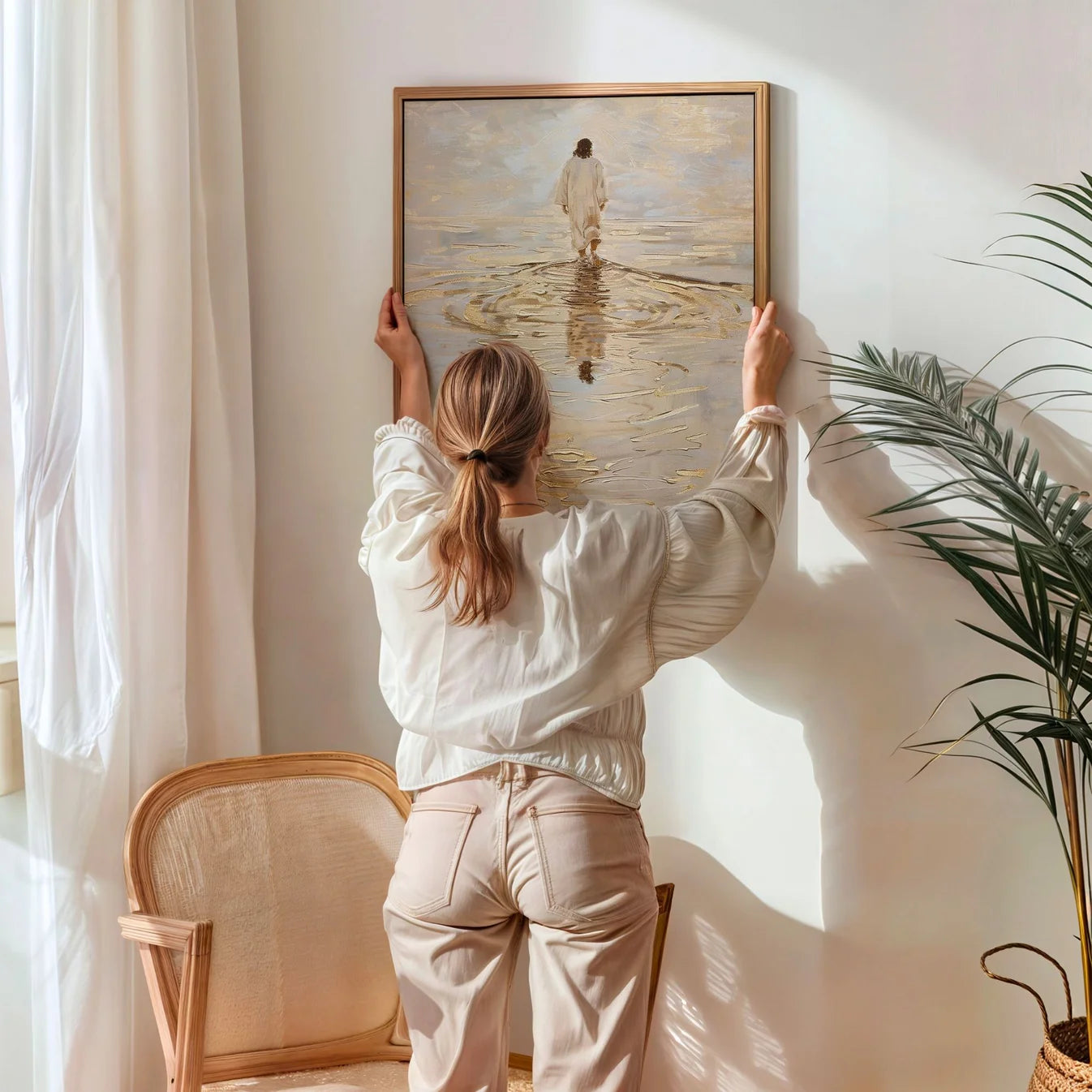 Jesus Walking on Water IV - Canvas