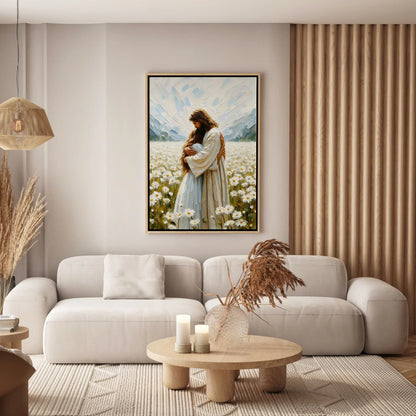 Jesus Hugging a Woman - Canvas